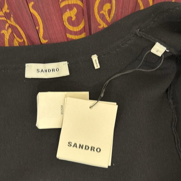 NEW Sandro crystal-embellished cropped cardigan size 2 - Picture 8 of 10